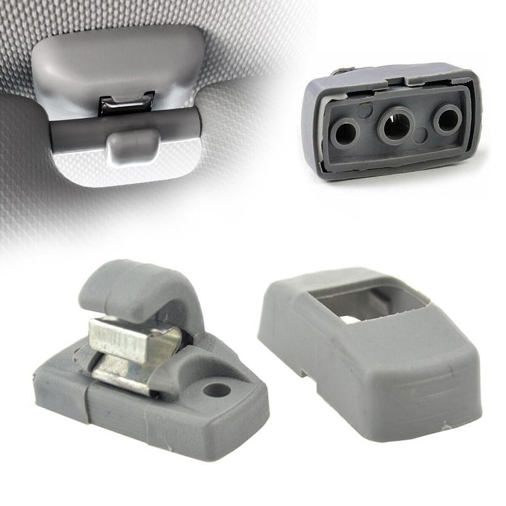 ERYCUN Aufhänger Halterung Clip Sonnenblende Versorgung 1 Stück 3B0857561B Halterung Auto Clip Montage, for Golf, for Passat, Teile Sonnenblenden-Brillenclip(Grey) von ERYCUN