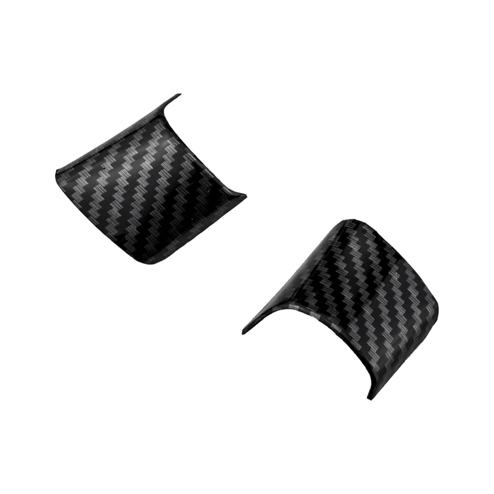 ERYCUN Auto Lenkrad Panel Dekoration Abdeckung Trim Aufkleber, for Ford, for Kuga Escape 2013-2015, for Focus, for 3 MK3 2012-2014, for C-Max 2011-2017 Formteile Deckel(2Pcs Carbon Fiber) von ERYCUN