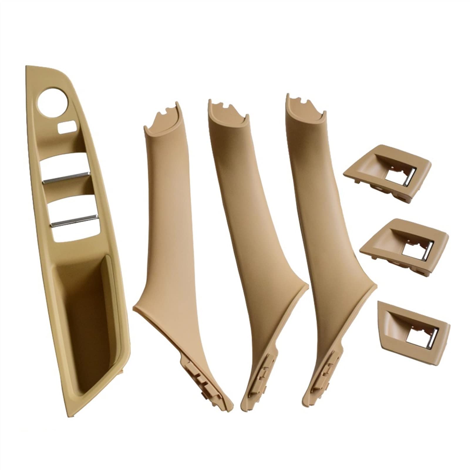 ERYCUN Innentür-Armlehnen-Fensterschalter-Panel-Ziehgriff-Set, for, for 5er F10 F11 F18 520i 523i 525i 528i 535i Türdrücker(Beige-7pcs) von ERYCUN