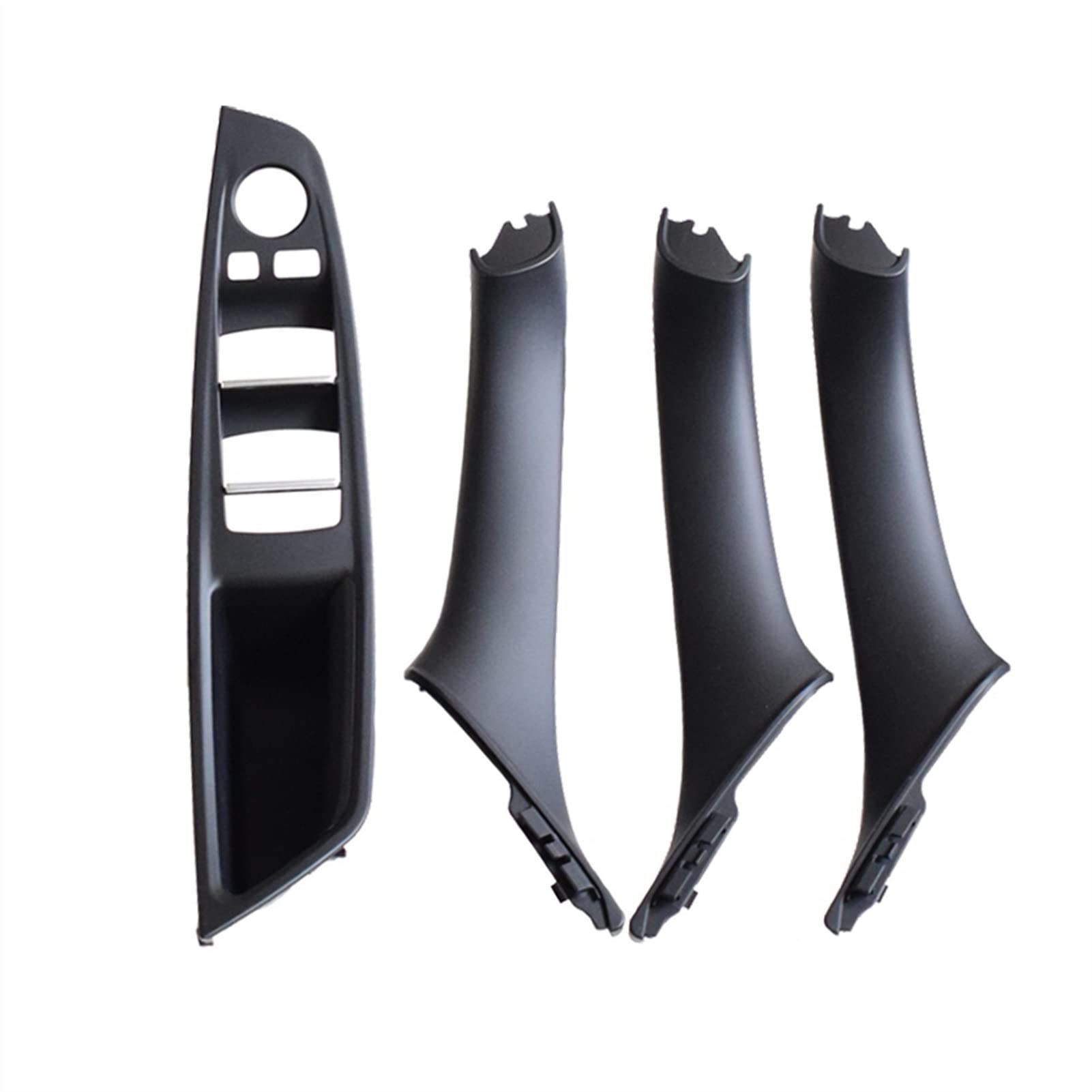 ERYCUN Innentür-Armlehnen-Fensterschalter-Panel-Ziehgriff-Set, for, for 5er F10 F11 F18 520i 523i 525i 528i 535i Türdrücker(Black-4Pcs) von ERYCUN