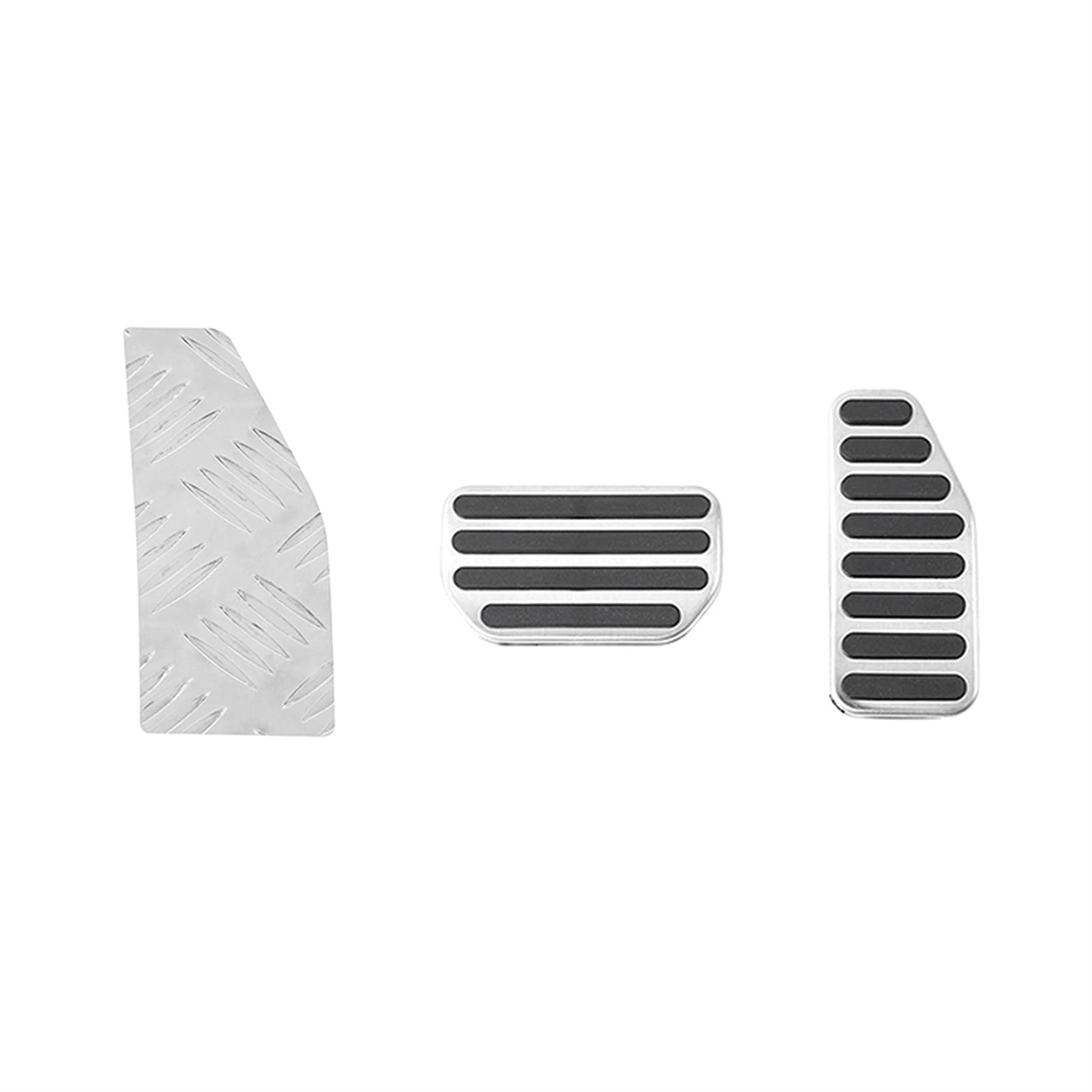 ERYCUN Linke Fußstütze Pedal Auto Bremspedal Dekoration Abdeckung Zubehör, for Suzuki, Jimny AT, for Suzuki, Jimny 2019 2020 Kupplungspedalabdeckung(SILVER 3 PCS) von ERYCUN