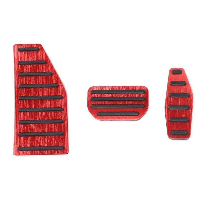 ERYCUN Linke Fußstütze Pedale Auto Bremspedal Abdeckung Jimny, for Suzuki, Jimny 2010-2022 Zubehör Kupplungspedalabdeckung(3pcs Automatic red) von ERYCUN