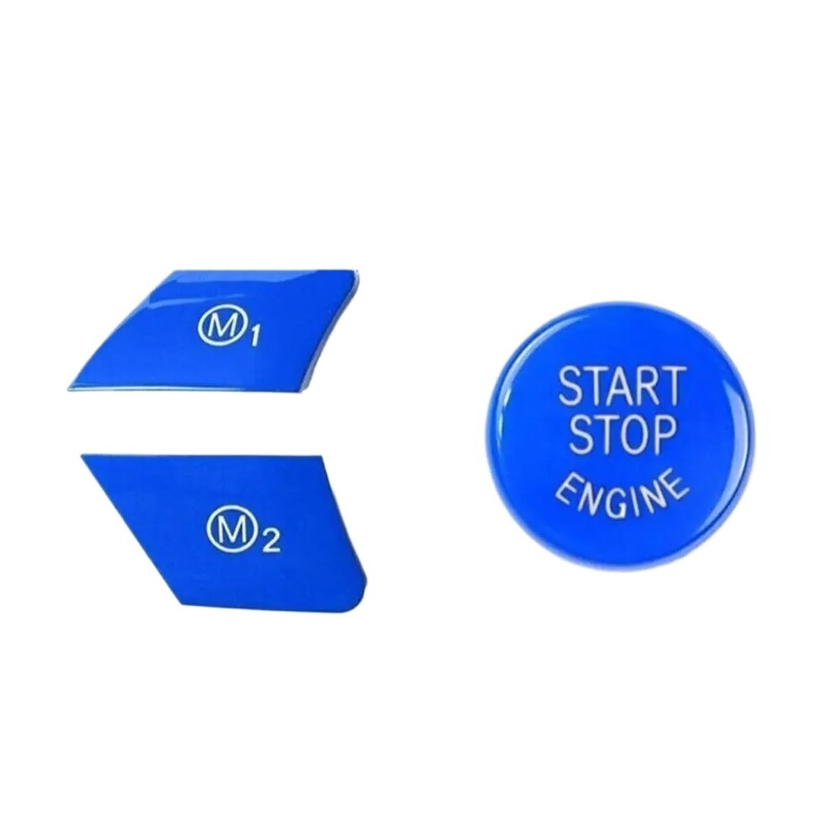 ERYCUN for, for M3 M4 M5 M6 X5M X6M F80 F82 F83 F10 F21 F30 F32 F33 F36 F06 F12, Auto Lenkradtaste M1 M2 Modusschalter Verkleidungsabdeckung Formteile Deckel(Blue) von ERYCUN