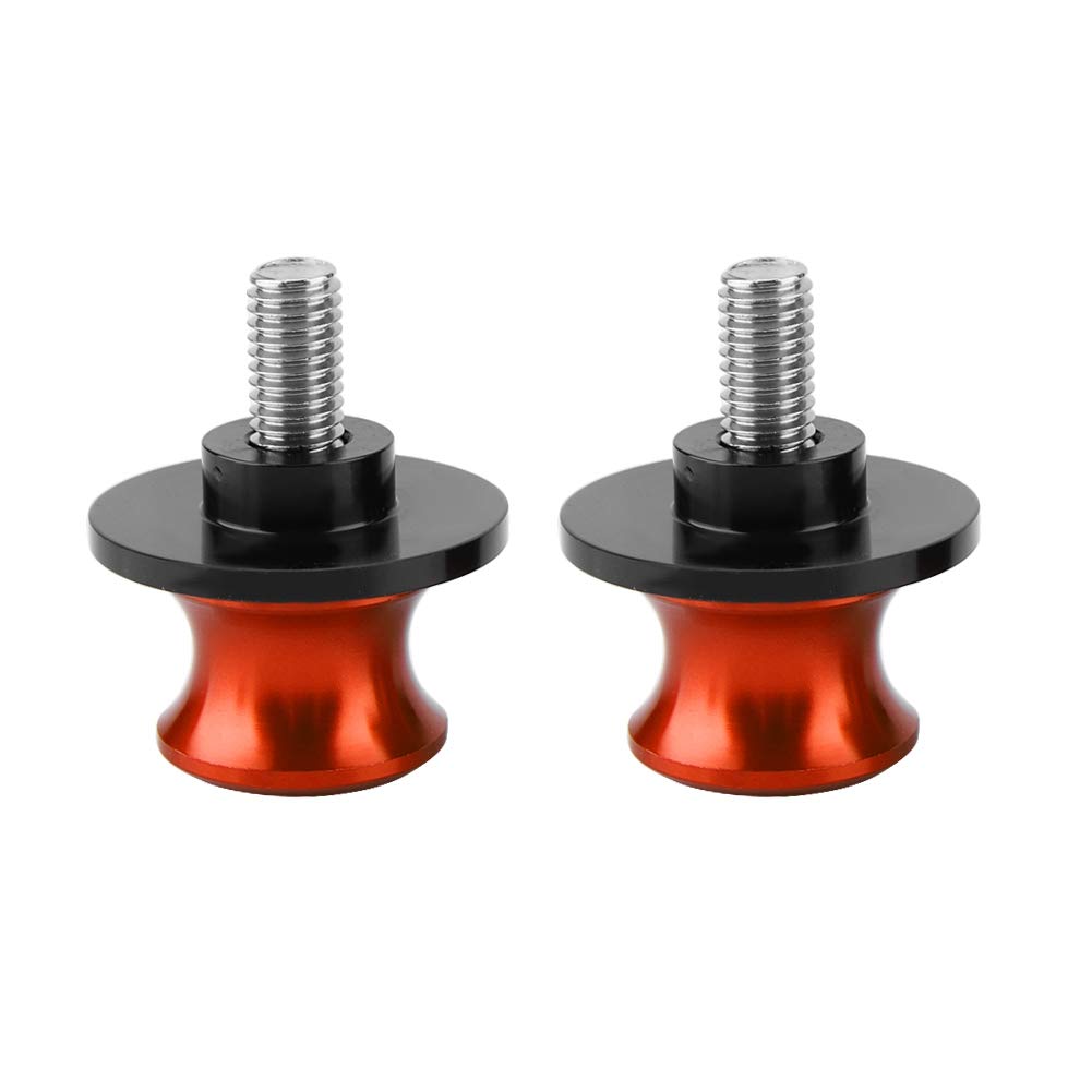 ERYUE 8 Mm Motorrad CNC Heckständer Schwung Arm Spulen Slider, Hart Anodiert, Stabil und Zuverlässig für das Motorrad General (Orange) von ERYUE