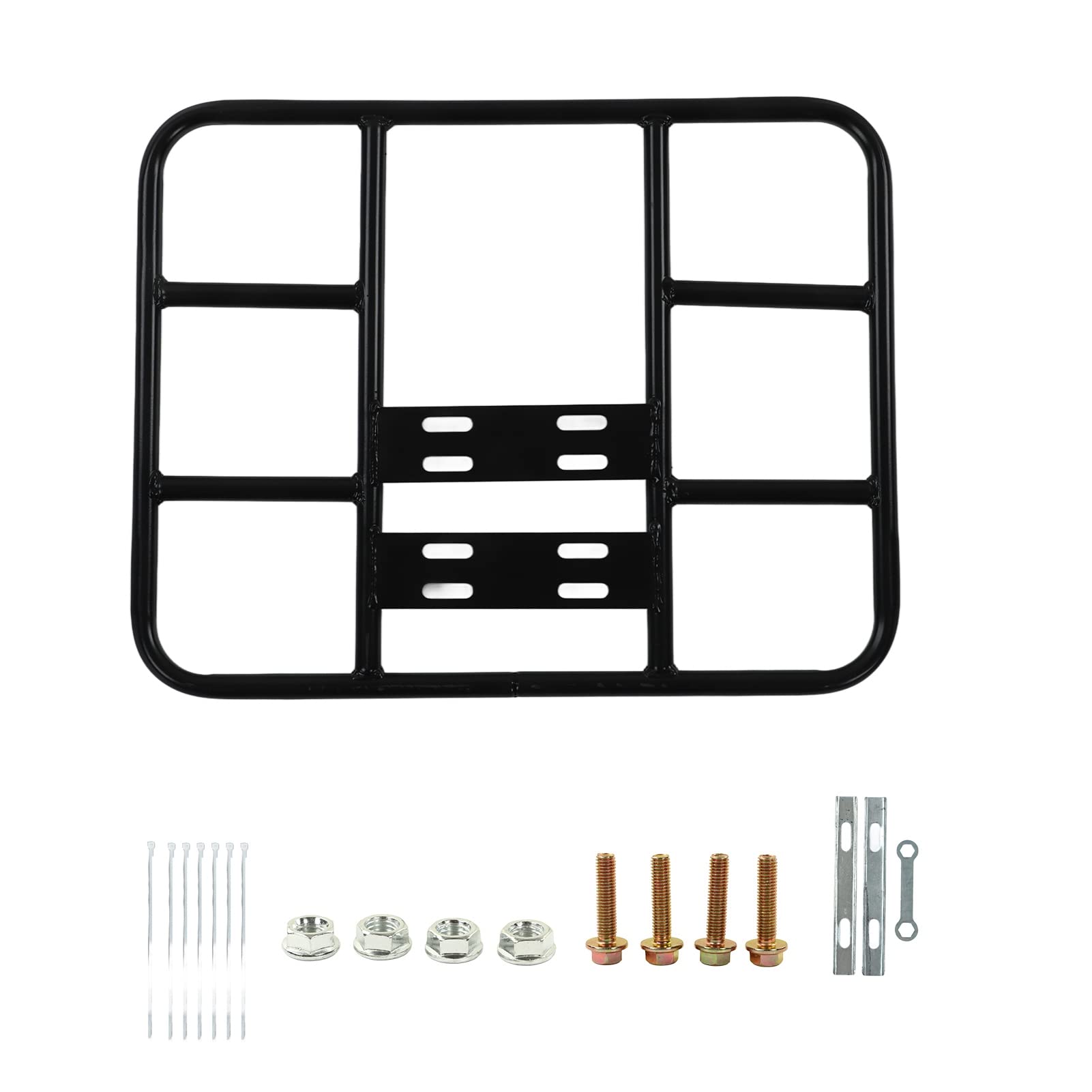 ERYUE Lebensmittel-Lieferbox-Regal, Nahtloses Stahlrohr, Universelles Motorrad-Elektrofahrrad, 80 Kg Tragfähigkeit für Verschiedene Lieferboxen (Typ 2 48/38) von ERYUE