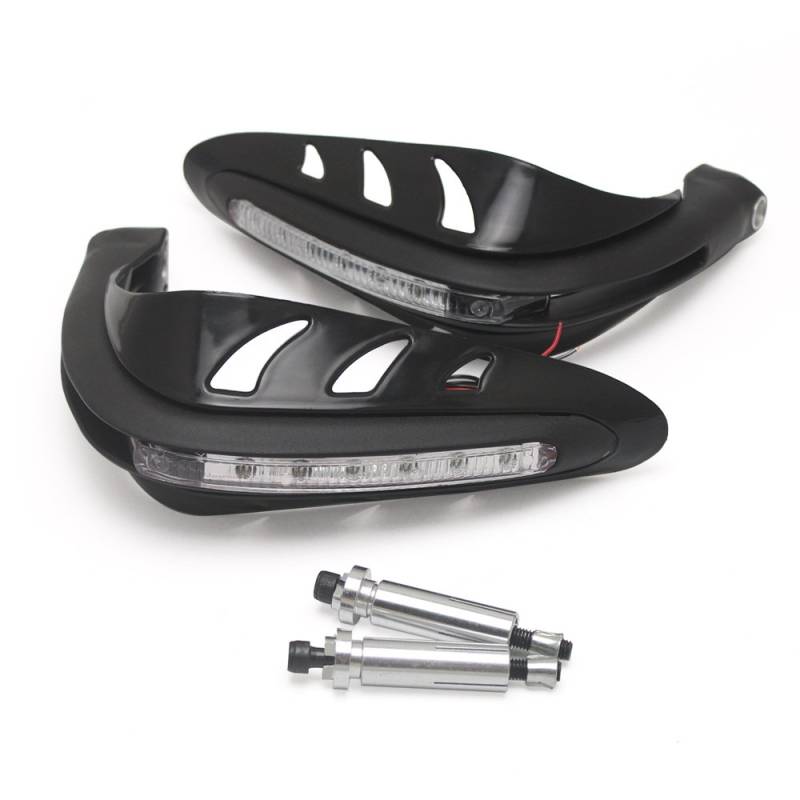 ERYUE Lenkerschutz, 1 Paar Universal Motorrad Handprotektoren Motocross Handschützer Ein Set Kombination Lenkerschutz mit LED Blinker Licht von ERYUE