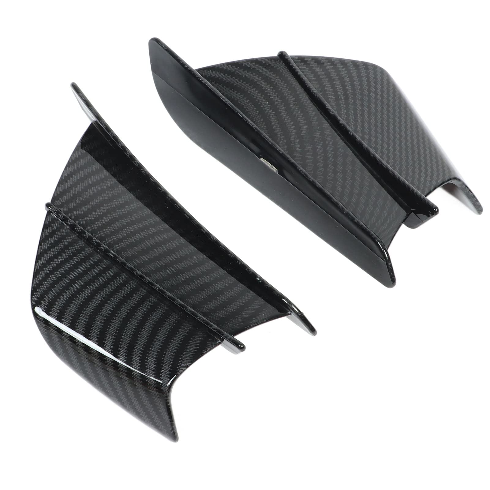 ERYUE Motorrad Aerodynamischer Flügel Carbonfaser-Stil Seitenverkleidung Winglets, Professionelles Design ABS-Material für die Individuelle Installation des Motorrad-Windflügels von ERYUE