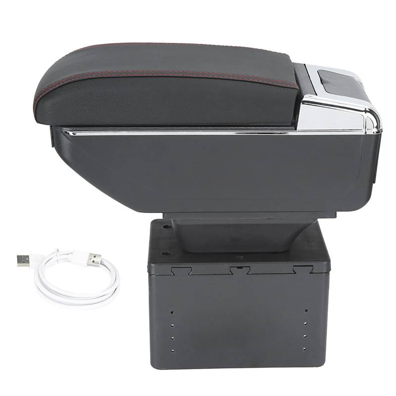 ERYUE Universal Car Armlast Box mit USB -Schnittstelle, Viel Stauraum, Einfache Installation, Universal für die Meisten Fahrzeuge von ERYUE