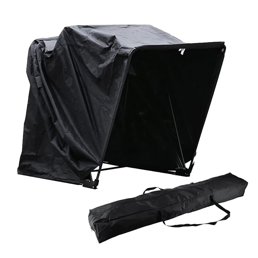 ERnonde Motorrad Zeltgarage, 270 x 105 x 155CM Universal Faltgarage Motorradgarage 600D Oxford-Gewebe Uv Geschützt Wasserdicht Schwarz von ERnonde