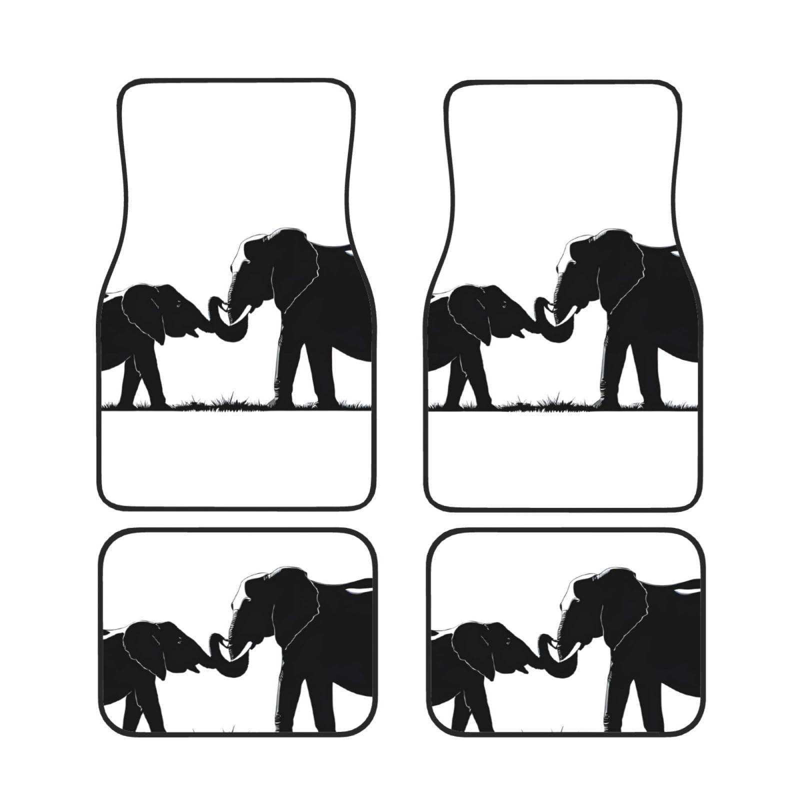 Old Elephant and Young Elephant Print Car Foot Mat Set Of 4 Pieces Enhance Your Car Interior With Stylish Prints von ESASAM