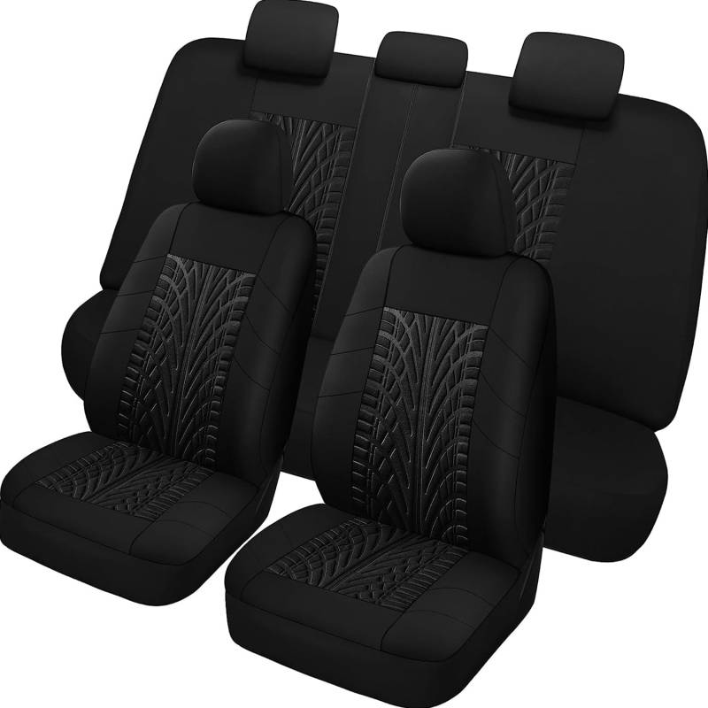 ESHALS Auto-Sitzbezug für Mercedes Benz G Class Klasse Classe G W463 2002-2019 2020 2021 2022 2023 2024 2025, 9-teiliges Set Sitzbezug Komplett-Set, PKW-Sitzbezüge, Sitzschoner,Black von ESHALS