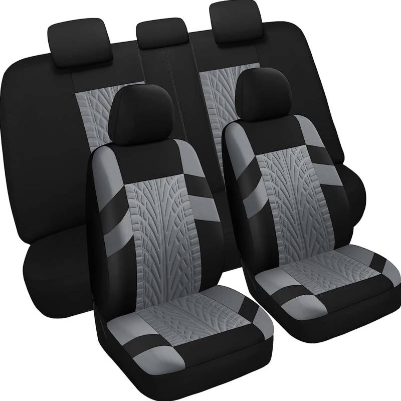 ESHALS Auto-Sitzbezug für Volkswagen VW ID.5 ID5 id 5 GTX/Pro/Pro Performance 2021 2022 2023 2024 2025, 9-teiliges Set Sitzbezug Komplett-Set, PKW-Sitzbezüge, Sitzschoner,Grey von ESHALS