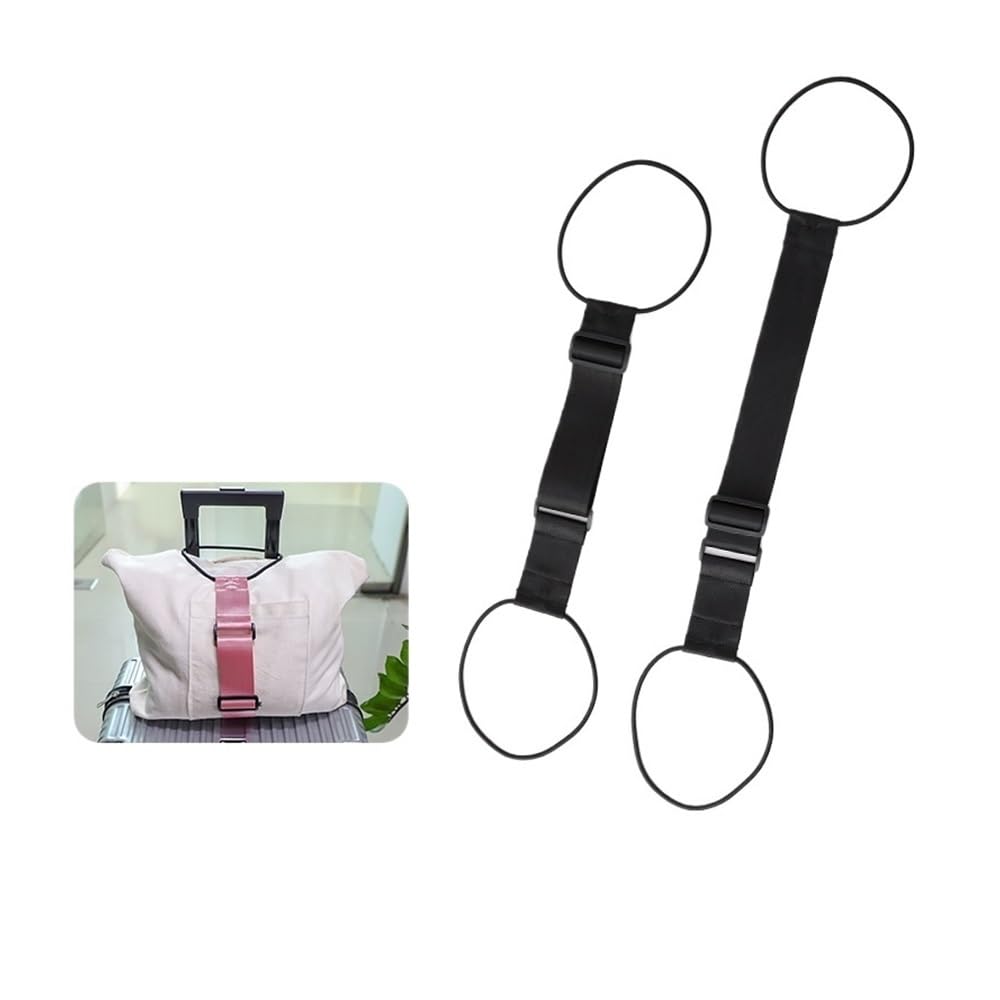 Elastischer, verstellbarer Gepäckgurt, praktisches Zubehör, Gepäckband, Flugzeug, Reisetasche, Gürtel, Zubehör für Reisen (Rosa) von ESMENATZLS