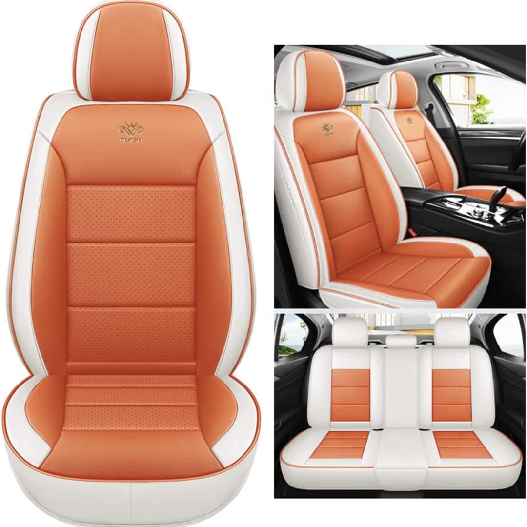 ESMOPA Autositzbezüge Universal-Set für Hyundai Loniq I10 I20 I30 I40 Ix20 Ix35 Seat Protector_Orange von ESMOPA