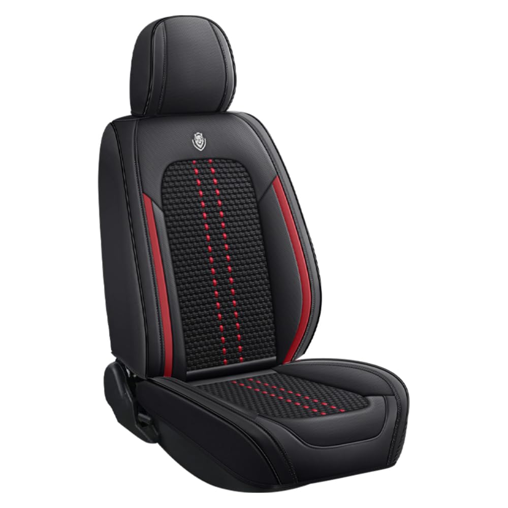 ESMOPA Autositzbezüge Universal-Set für Mini Cooper Mini ONE PACEMAN Clubman Countryman Coupe Seat Protector:Black red von ESMOPA