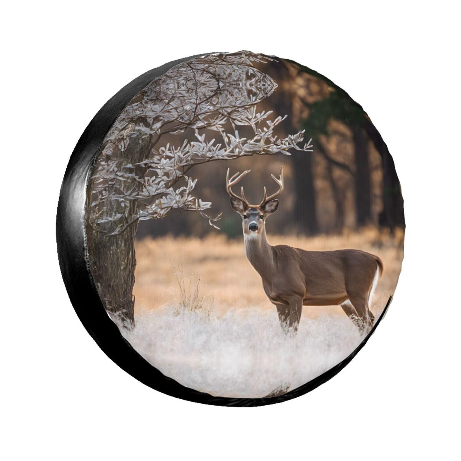 Free Whitetail Deer Print Spare Tire Cover Wheel Protectors Weatherproof Wheel Covers Universal Fit For Trailer Suv Truck Camper Travel Trailers (35.6 cm 38.1 cm 40.6 cm 43.2 cm) von ESNAIUVCD