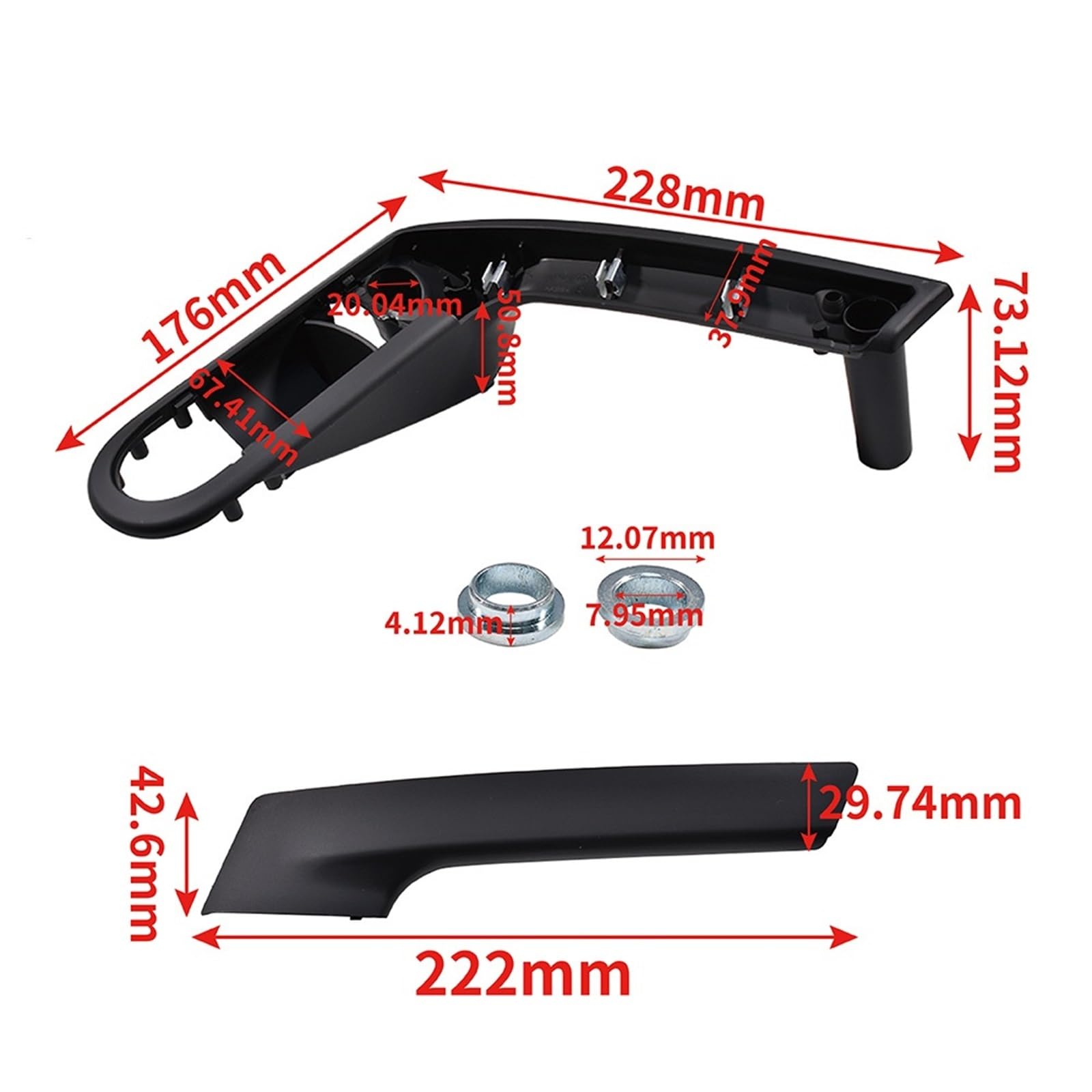 Auto-Innentürgriff Für VW Für Polo 6N 6N2 1999 2000 2001 2002 Auto-Innentürgriff Mit Halteabdeckung Vorne Links Rechts 6N0867179E 6N0867180E 6N0867197B Türinnengriff(Vorne rechts) von ESPYN