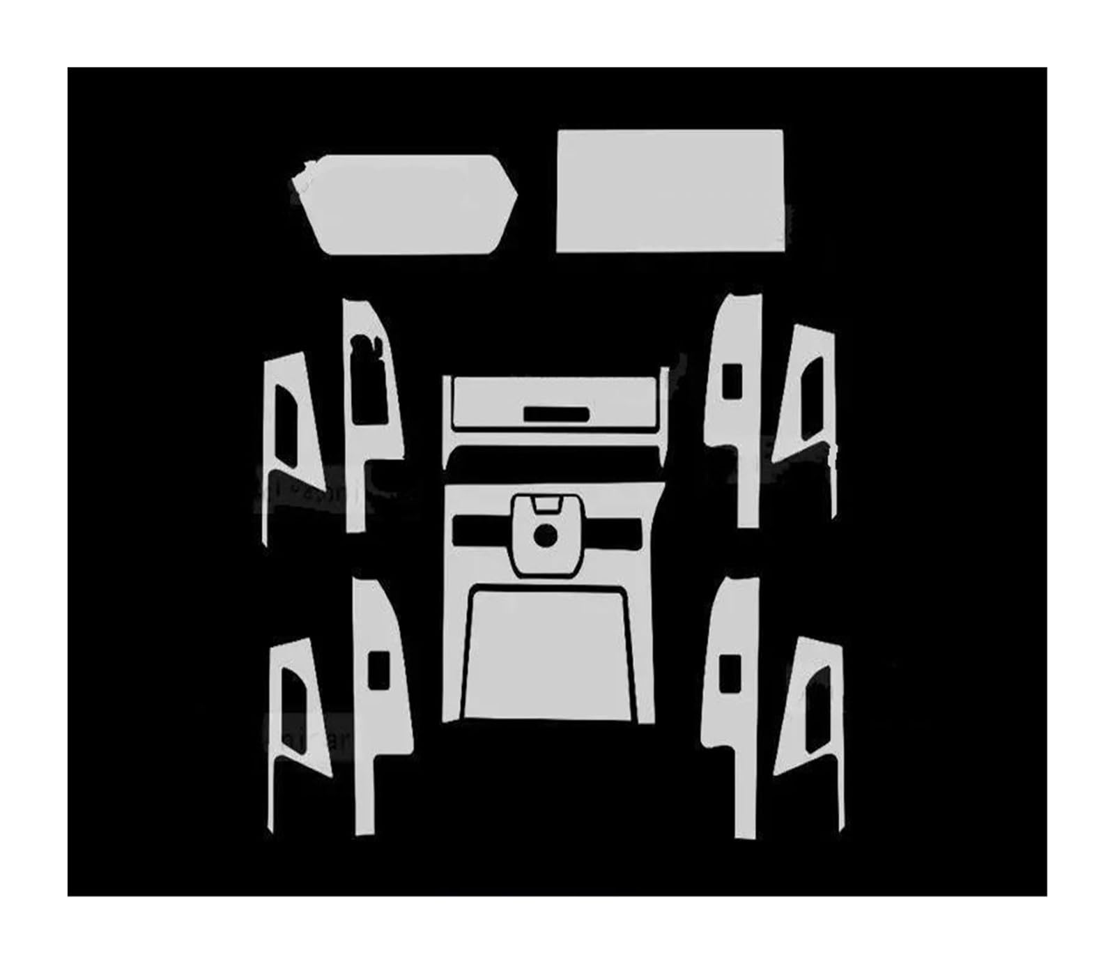 Auto Zierleisten Innen Getriebe Panel Navigation Bildschirm Automotive Innen Schutz Film Anti-Scratch Zubehör Aufkleber Für TOYOTA Für BZ4X 2022 2023 Innenzierleiste(Right Rudder) von ESPYN