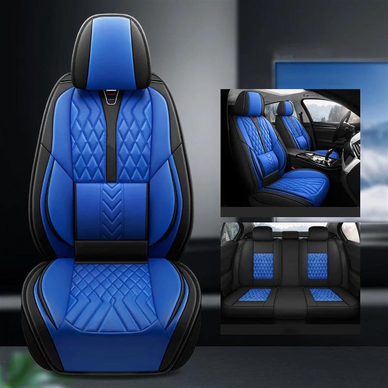 Autositzschoner Universal Full Set Auto Sitzbezüge Für X5 E53 X1 F48 E61 Für Qashqai J10 Für Versa Für Juke Für Opel Auto-Sitzbezug(Color 1) von ESPYN
