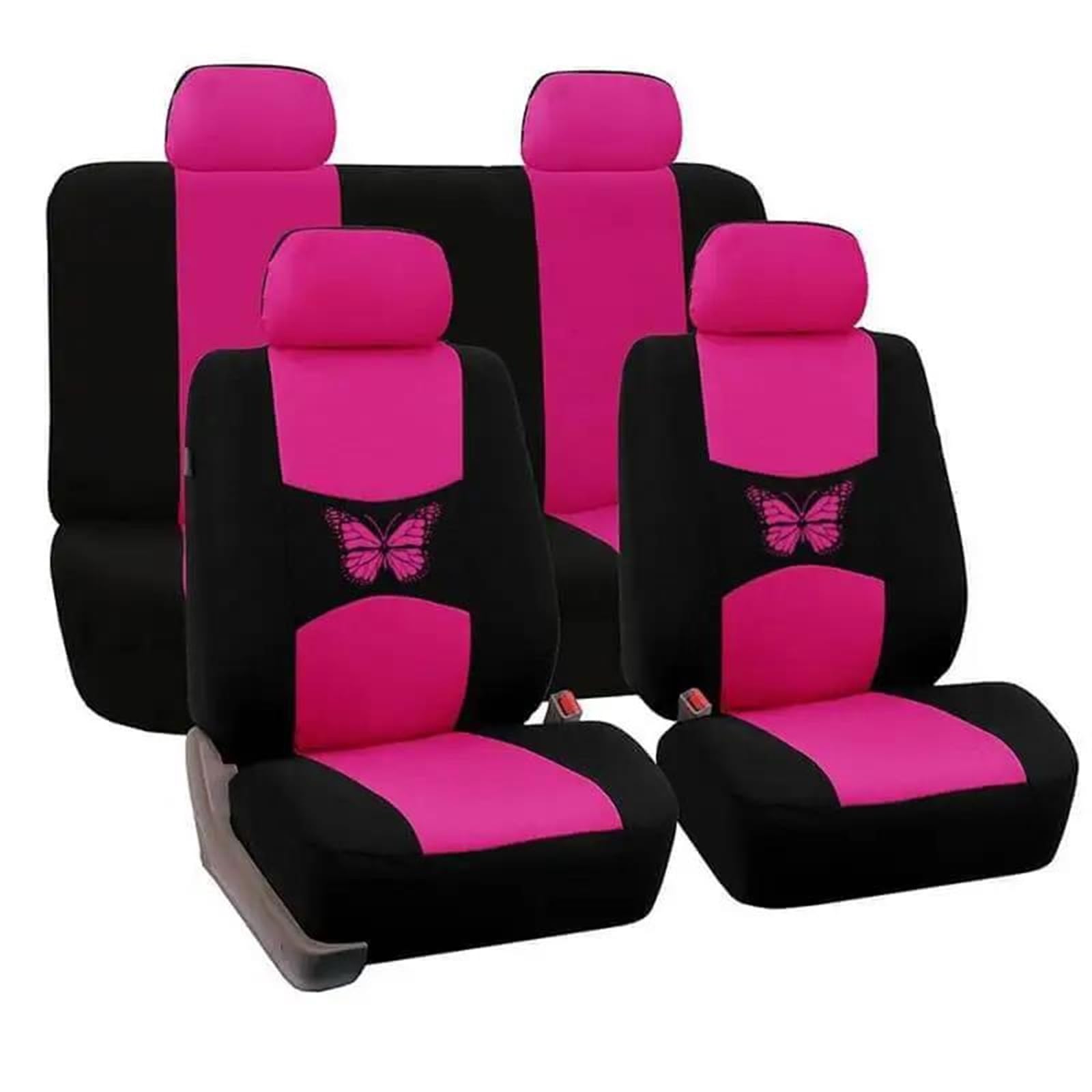 ESPYN Autositzschoner Modische Autositzbezüge Universeller Autositzbezug Autositzschutzbezüge Für Damen Auto-Innenzubehör Auto-Sitzbezug(Pink (5 seat)) von ESPYN