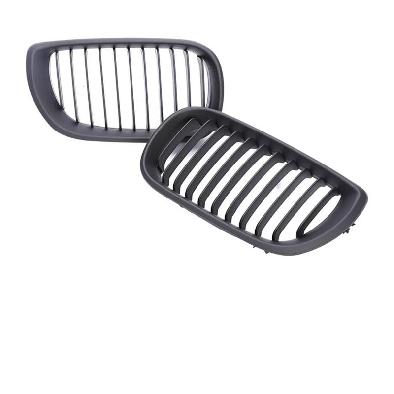 Frontgrill 2/4 Türen Grill Für 3er E46 2002 2003 2004 2005 Frontstoßstange Niere Armaturenbrett Air Center Racing Schwarz Chrom Grill Haube Teile Kühlergrill(4-Single Matte 02-05) von ESPYN