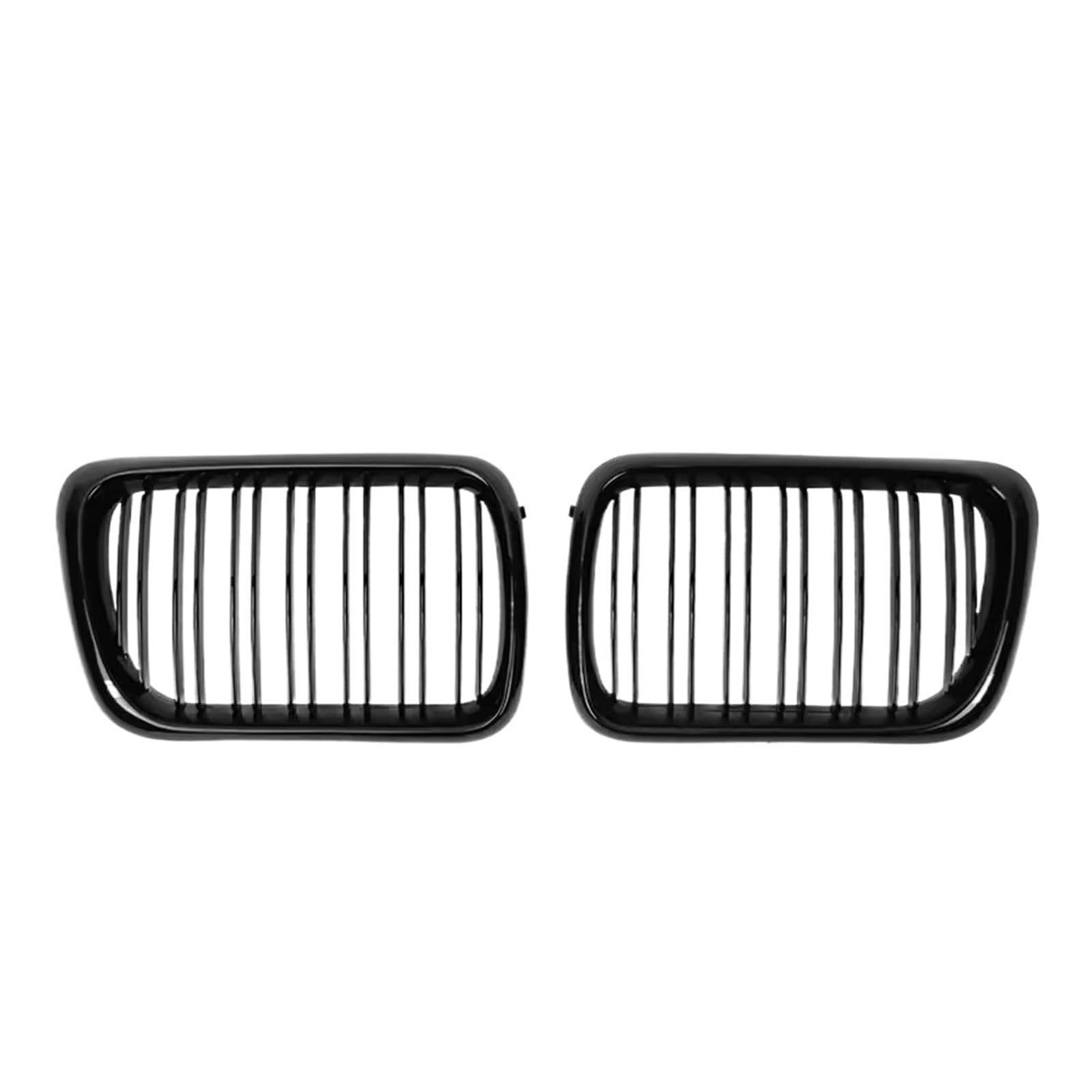 Frontgrill 2X Double Line Style Car Front Racing Kindey Grilles 51138195151 51138195152 Für E36 LCI 1996 1997 1998 1999 M3 Dual Slats Upper Grilles Kühlergrill(Double-Glossy Black) von ESPYN