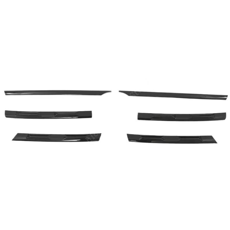 Frontgrill 6-teiliges Auto-Frontstoßstangen-Netz-Mittelgrill-Grill-Formstreifen-Abdeckungs-Trim Für VW Für Tiguan MK2 2017 2018 2019 2020 2021 Body-Kits Kühlergrill von ESPYN