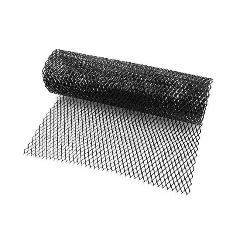 Frontgrill 8 X 16 Mm Rhombisches Gittergitter Für Frontstoßstange, Silberfarben/schwarz, Aus Aluminiumlegierung, Für Jede Fahrzeugöffnung Kühlergrill von ESPYN