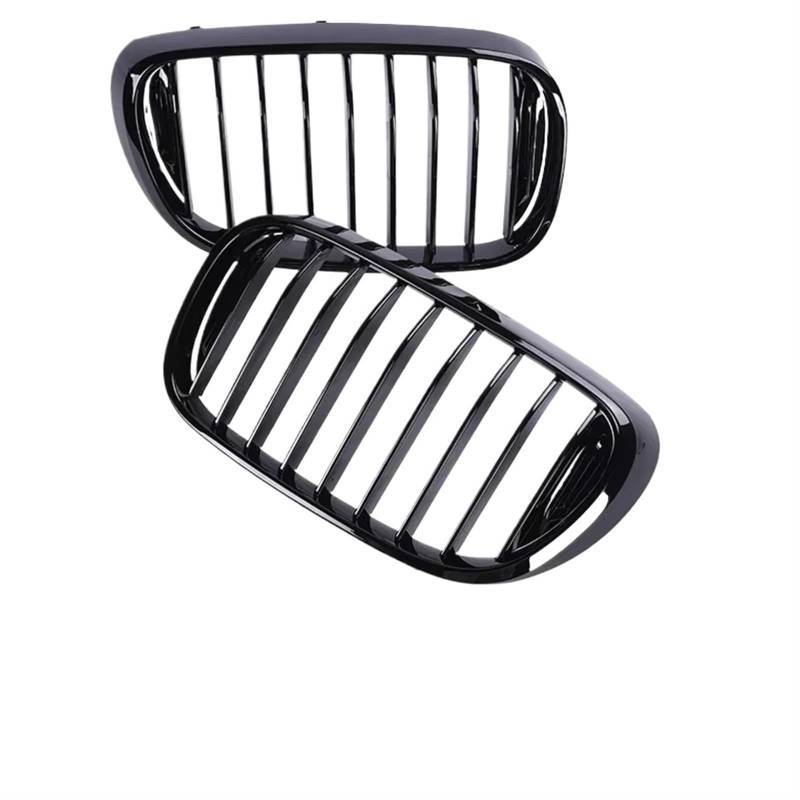 Frontgrill Auto Front Stoßstange Nieren Grille Für 7 Serie G11 G12 730i 740i 750i 2015 2016 2017 2018 2019 Doppel Lamellen Schwarz Racing Grill Ersatz Kühlergrill(Single Gloss Black) von ESPYN