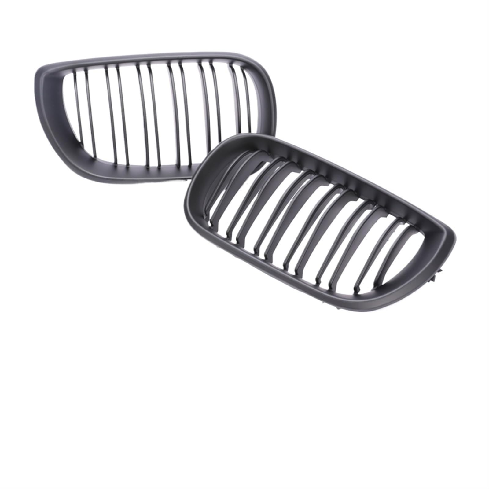 Frontgrill Auto-Frontstoßstange, Nieren-Racing-Grill, Glänzend Schwarz, Haubengrill, Doppellamellen, Für 3er-Serie E46 Facelift 2004 2005 2006 2007 2/4-Türer Kühlergrill(4-dual Matte 04-07) von ESPYN