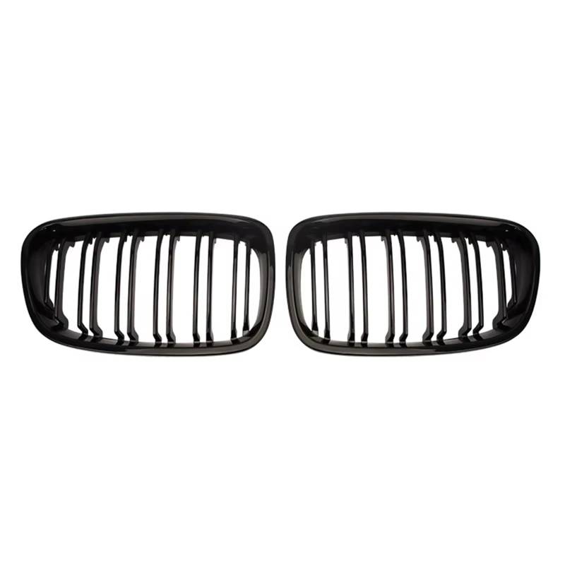 Frontgrill Auto-Frontstoßstangen-Nierengitter, Racing-Grills Für 1er F20 F21 2011 2012 2013 2014, Ersatz-Doppellamellen, Glänzend Schwarze Gitter Kühlergrill(Matt-schwarz) von ESPYN