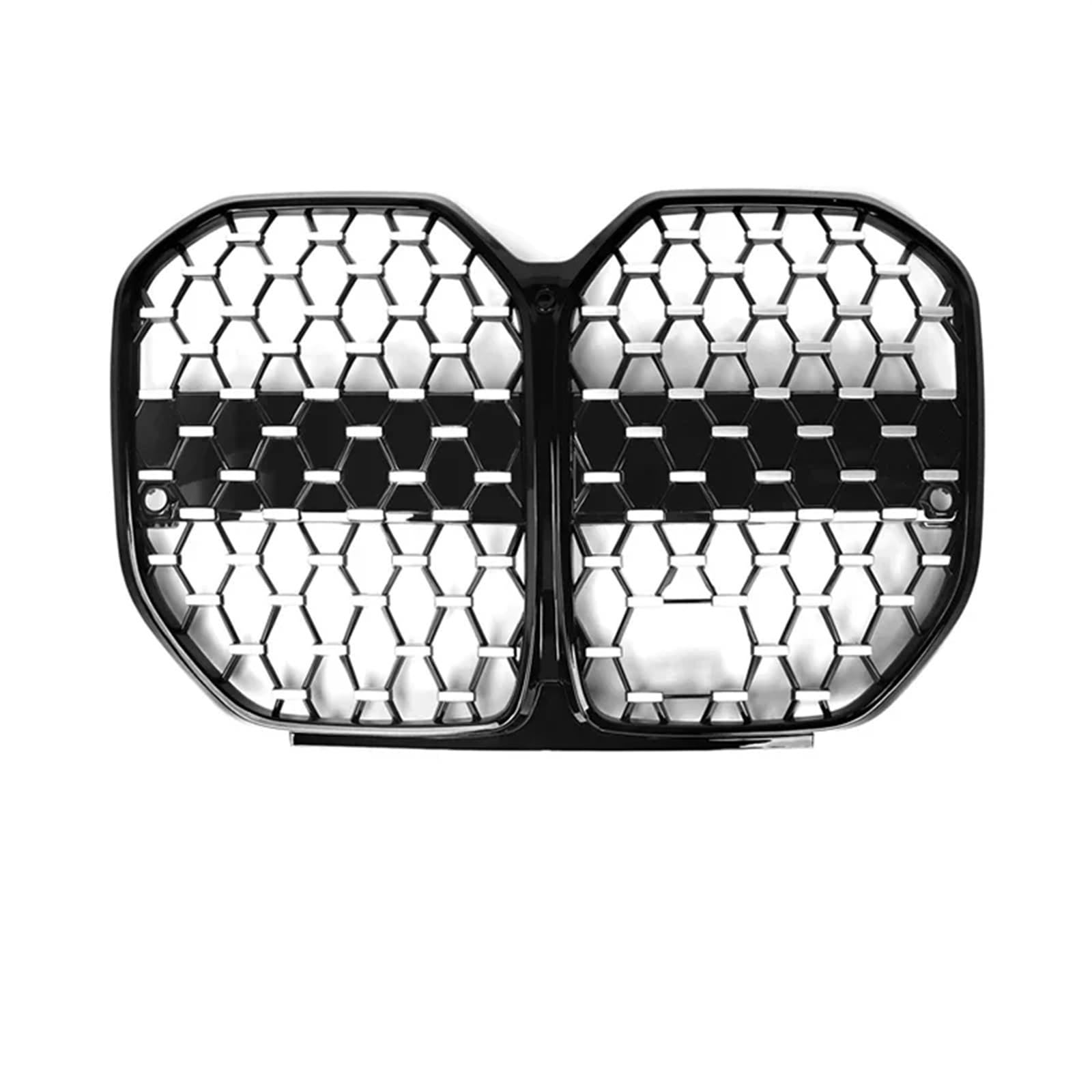 Frontgrill Auto Kühlergrill Für 4-Serie G22 G23 G26 2/4 Tür 2021 2022 2023 420i 430i 435i M440i Nieren Stoßstange Oberen Racing Grille Kühlergrill(G26 Black Silver) von ESPYN