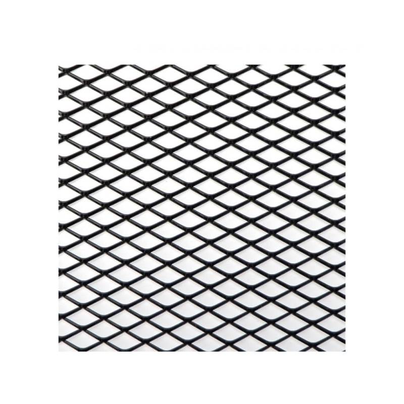 Frontgrill Auto Stoßstange Grille100x33cm Aluminium Legierung Rhombischen Grill Mesh Blatt Auto Gitter Belüftung Grille Für Autoscooter Zubehör Kühlergrill(BK Diamond 6x12mm) von ESPYN