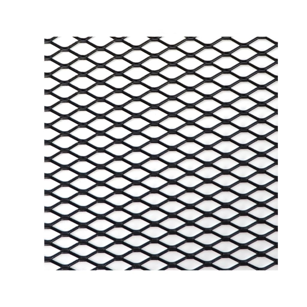 Frontgrill Auto Stoßstange Grille100x33cm Aluminium Legierung Rhombischen Grill Mesh Blatt Auto Gitter Belüftung Grille Für Autoscooter Zubehör Kühlergrill(BK Hexagon 7x14mm) von ESPYN