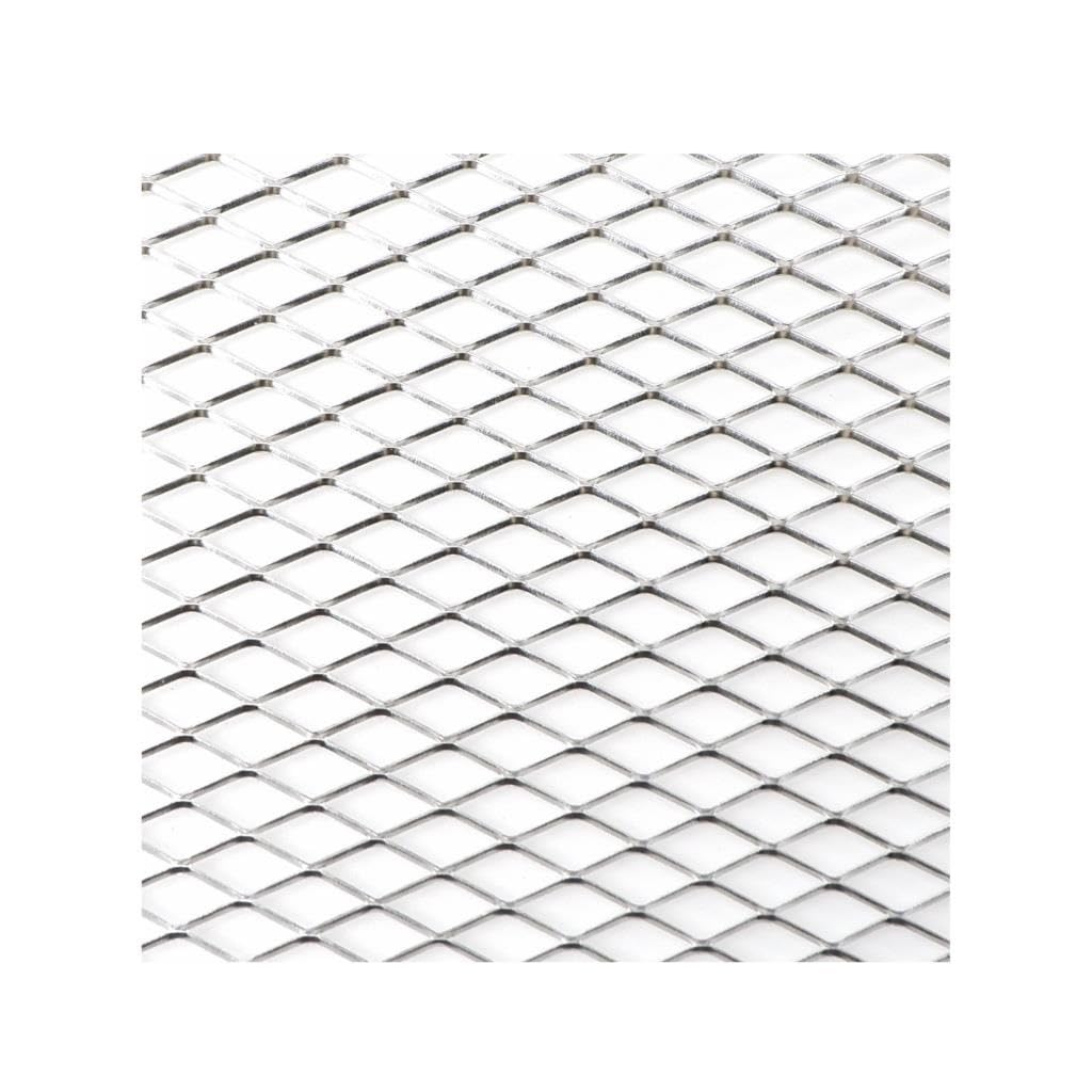 Frontgrill Auto Stoßstange Grille100x33cm Aluminium Legierung Rhombischen Grill Mesh Blatt Auto Gitter Belüftung Grille Für Autoscooter Zubehör Kühlergrill(SIL Diamond 10x20mm) von ESPYN