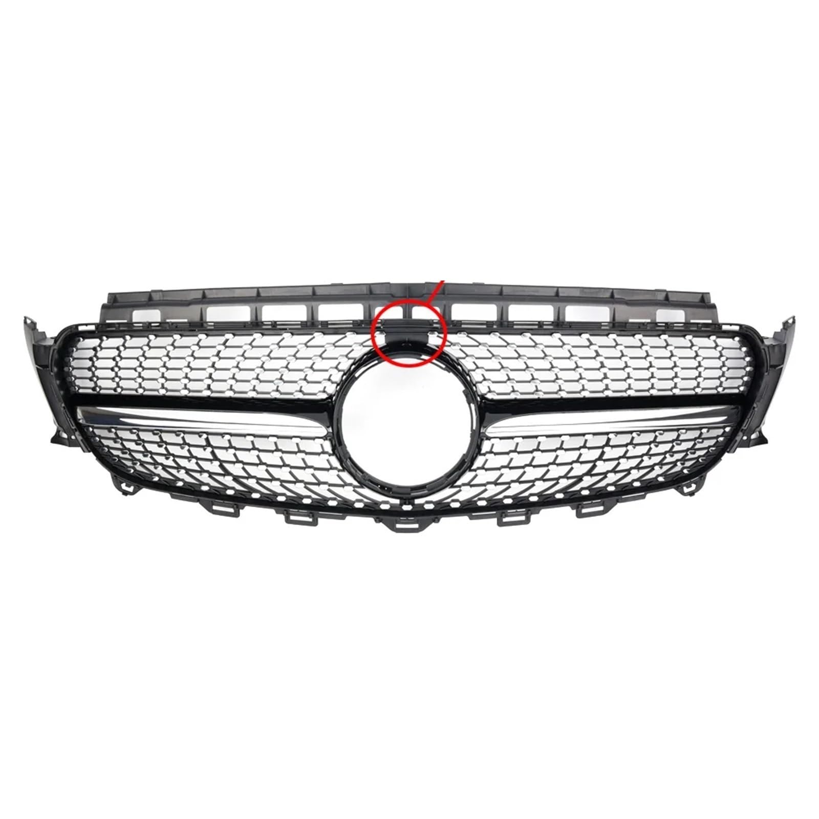 Frontgrill Chrom-Frontstoßstangengrill Für Benz E-Klasse W213 2016 2017 2018 2019 E180 E200 E220 E43 Für AMG Racing-Kühlergrill Im Black Diamond-Stil Kühlergrill(Diamonds-Black) von ESPYN