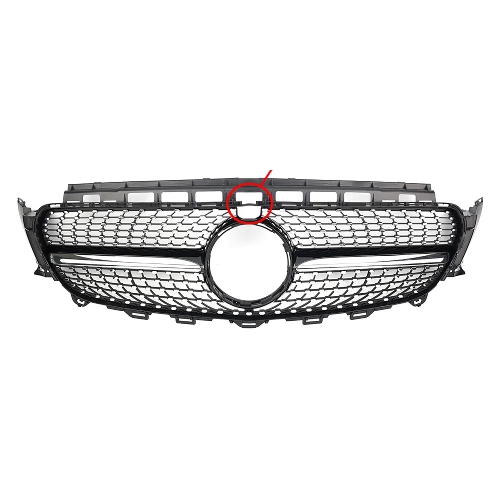 Frontgrill Chrom-Frontstoßstangengrill Für Benz E-Klasse W213 2016 2017 2018 2019 E180 E200 E220 E43 Für AMG Racing-Kühlergrill Im Black Diamond-Stil Kühlergrill(Diamonds-Black W360) von ESPYN