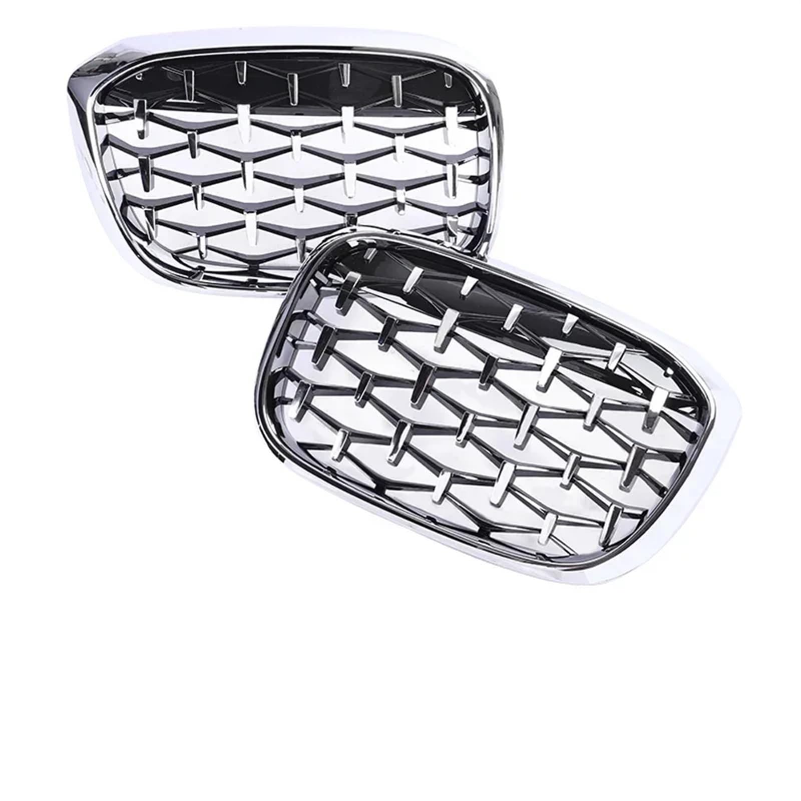 Frontgrill Chrom Shooting Star Frontstoßstange Niereneinsatz Racing Grills Carbon Grille Zubehör Für X3 X4 G01 G02 2019 2020 2021 2022 2023 Kühlergrill(All Chrome Diamond) von ESPYN