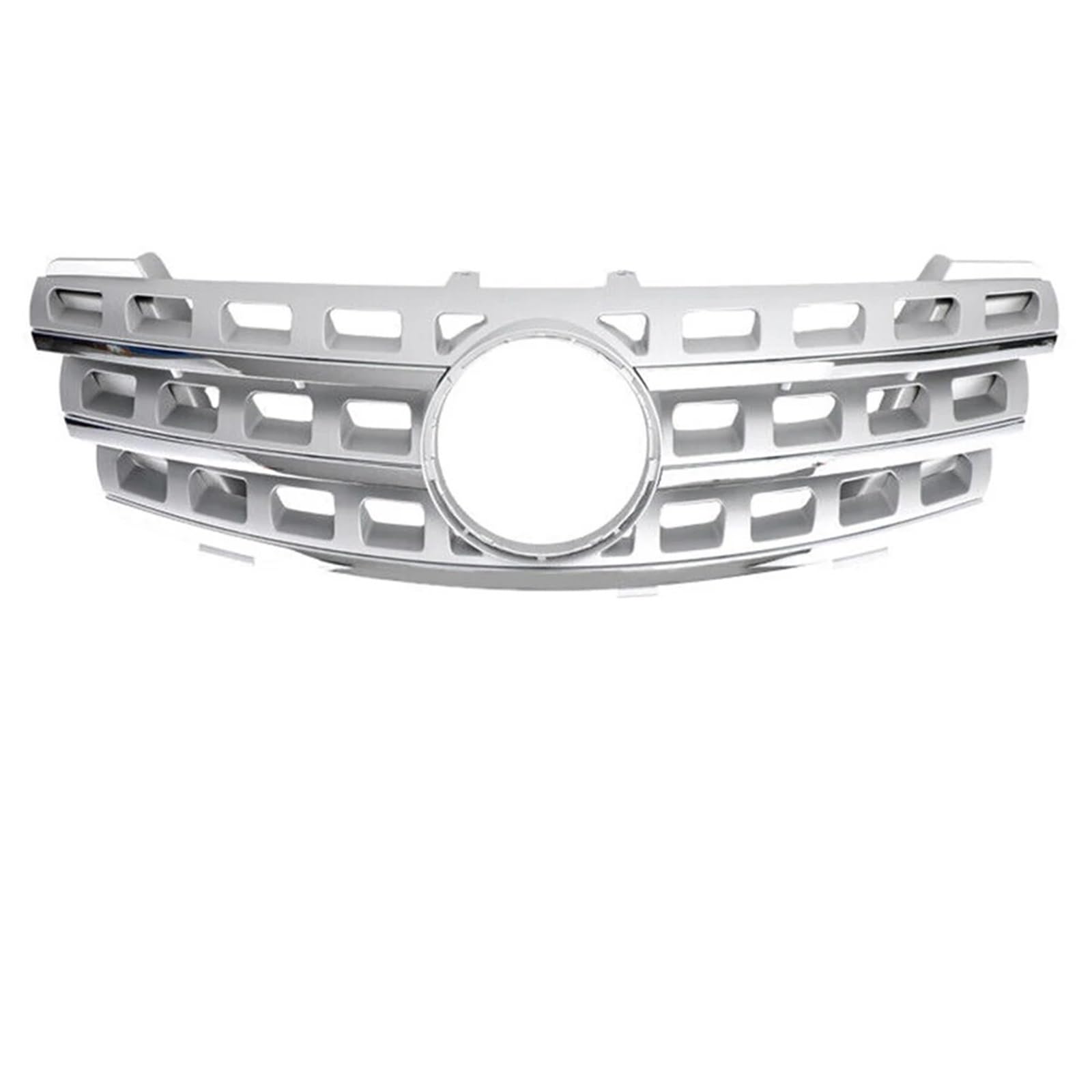 Frontgrill Chrom Silber Für AMG Style Front Racing Grille Frontstoßstangengrill Für Benz ML-Klasse W164 2005 2006 2007 2008 ML320 ML350 ML500 Kühlergrill(A-Chrome Silver) von ESPYN