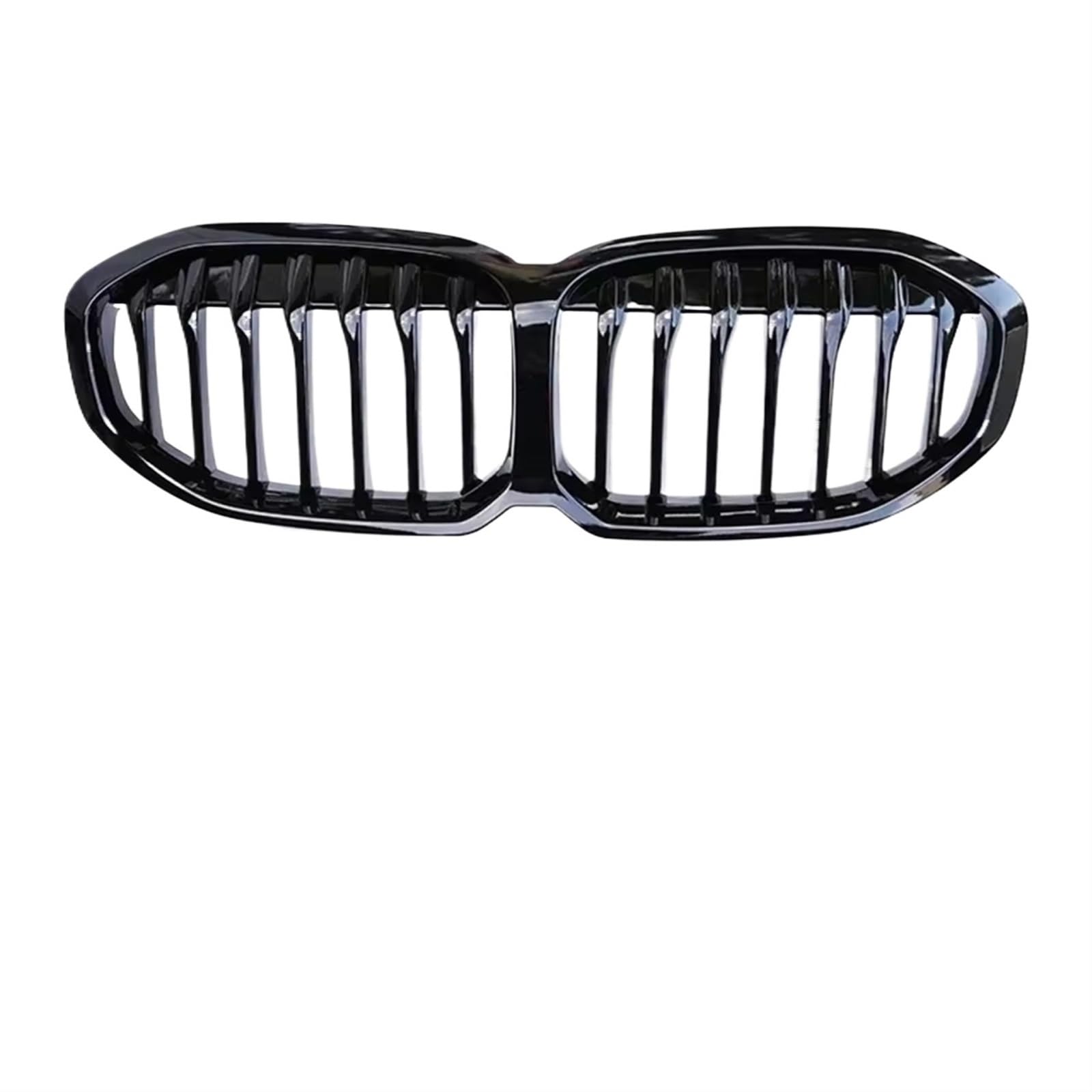 Frontgrill Diamant-Sterne-Design Frontstoßstange Niere Kohlefaser-Grill Innen Chrom-Grill Für 1er F40 2019 2020 2021 2022 2023 Autoteile Kühlergrill(Single Slat Black) von ESPYN