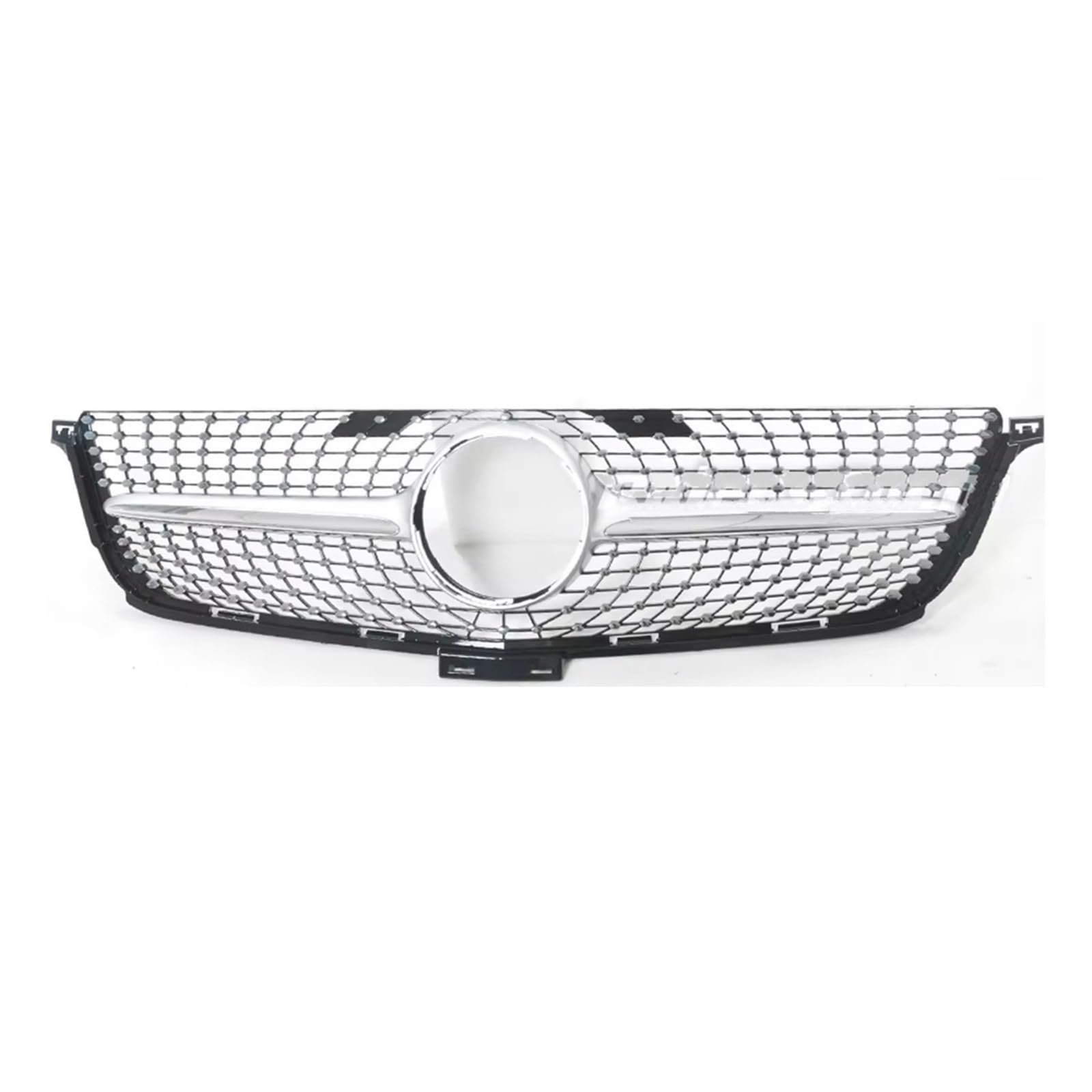 Frontgrill Diamantgitter Passend Für ML-Klasse W166 ML300 ML320 ML350 ML400 ML450 2012 2013 2014 2015 Kühlergrill Frontstoßstangengrill Kühlergrill(Silver diam 12-15) von ESPYN