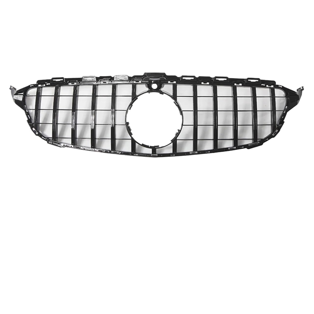 Frontgrill Diamonds Style Front Racing Grille Für Benz C-Klasse W205 2015 2016 2017 2018 C180 C200 C250 C300 Chrom Schwarz Für GTR Style Grille Kühlergrill(B-Black W360) von ESPYN