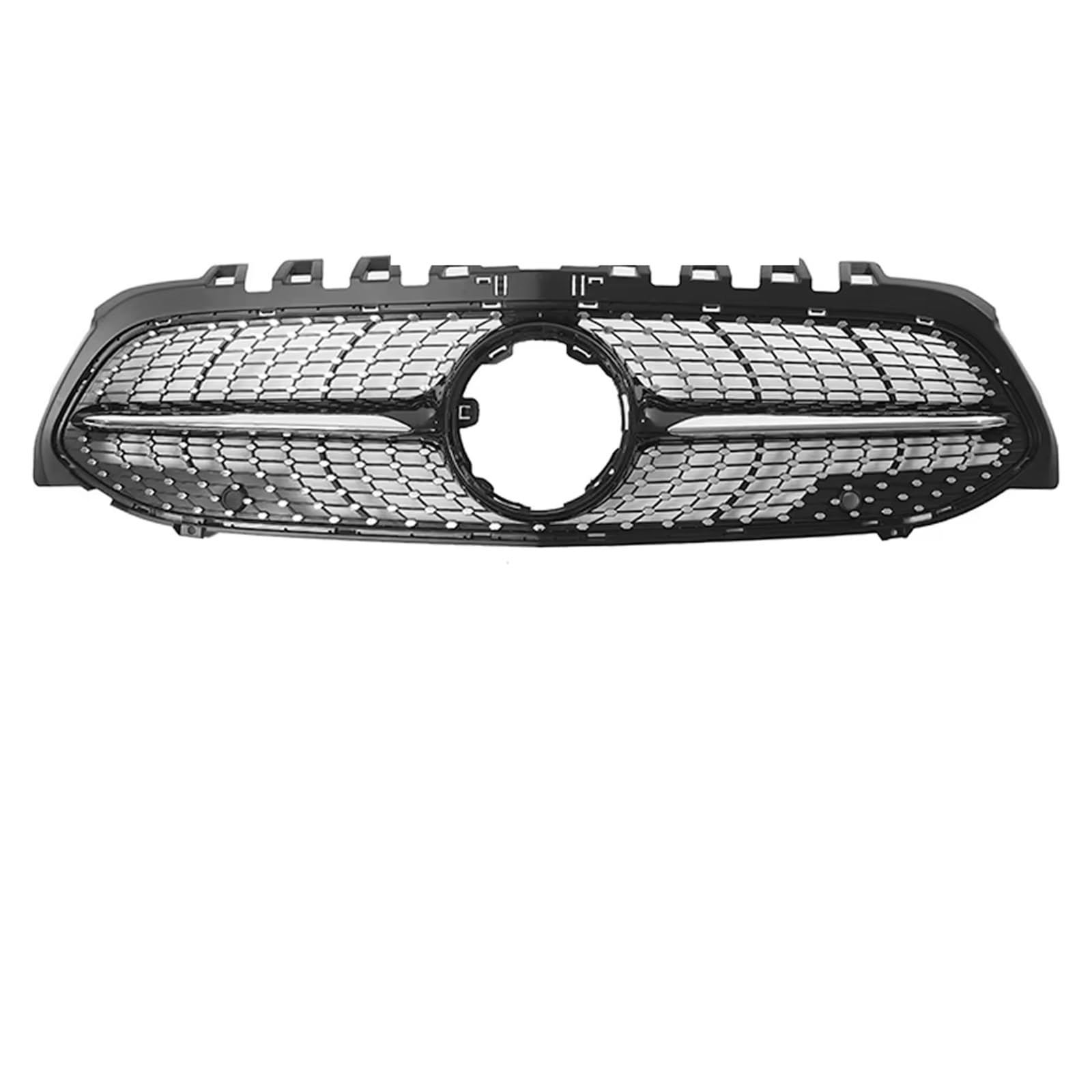 Frontgrill Diamonds Style Grill Für Benz A-Klasse W177 2019 2020 2021 2022 A200 A220 A250 Chrom Silber GT Style Frontstoßstange Renngitter Kühlergrill(Diamond-Black) von ESPYN