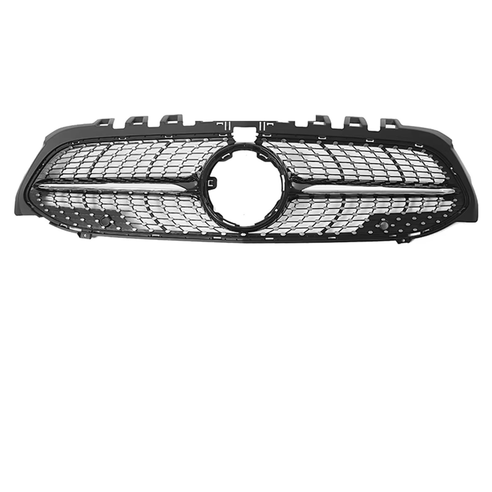 Frontgrill Diamonds Style Grill Für Benz A-Klasse W177 2019 2020 2021 2022 A200 A220 A250 Chrom Silber GT Style Frontstoßstange Renngitter Kühlergrill(Diamond-Black W360) von ESPYN