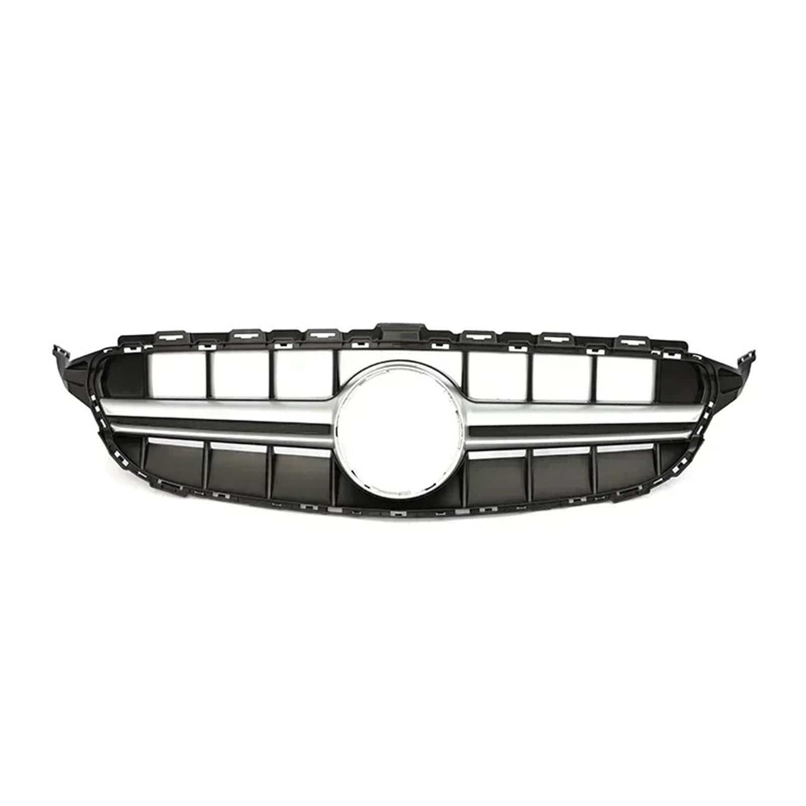 Frontgrill Frontgrill GT Grill Für Benz C Klasse W205 C180 C200 C300 C350 Für AMG Style Parrilla 2014 2015 2016 2017 2018 2019 2020 2021 Diamond Silve Kühlergrill(14-18 E63S S Without) von ESPYN