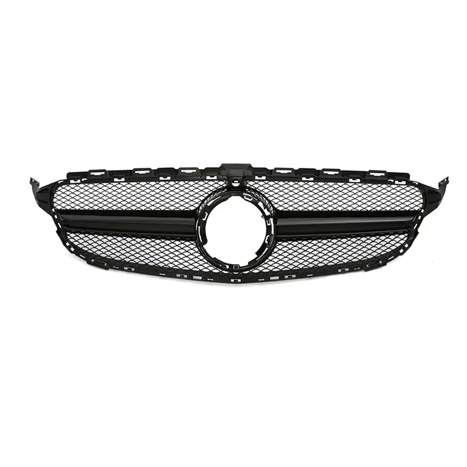 Frontgrill Frontgrill GT Grill Für Benz C Klasse W205 C180 C200 C300 C350 Für AMG Style Parrilla 2014 2015 2016 2017 2018 2019 2020 2021 Diamond Silve Kühlergrill(19-21 Q B with) von ESPYN