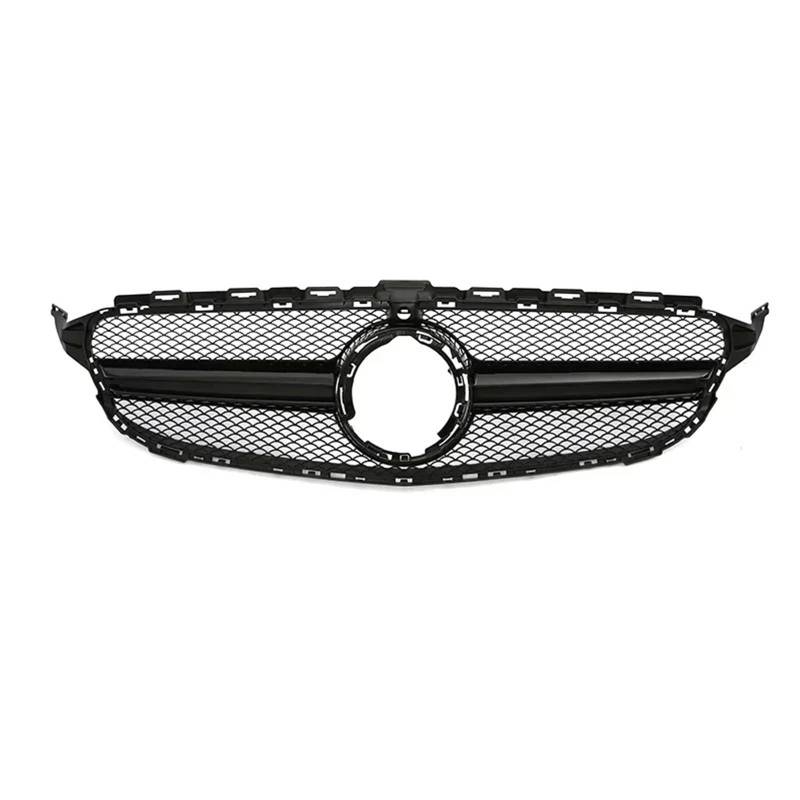 Frontgrill Frontgrill GT Grill Für Benz C Klasse W205 C180 C200 C300 C350 Für AMG Style Parrilla 2014 2015 2016 2017 2018 2019 2020 2021 Diamond Silve Kühlergrill(19-21 Q B with) von ESPYN