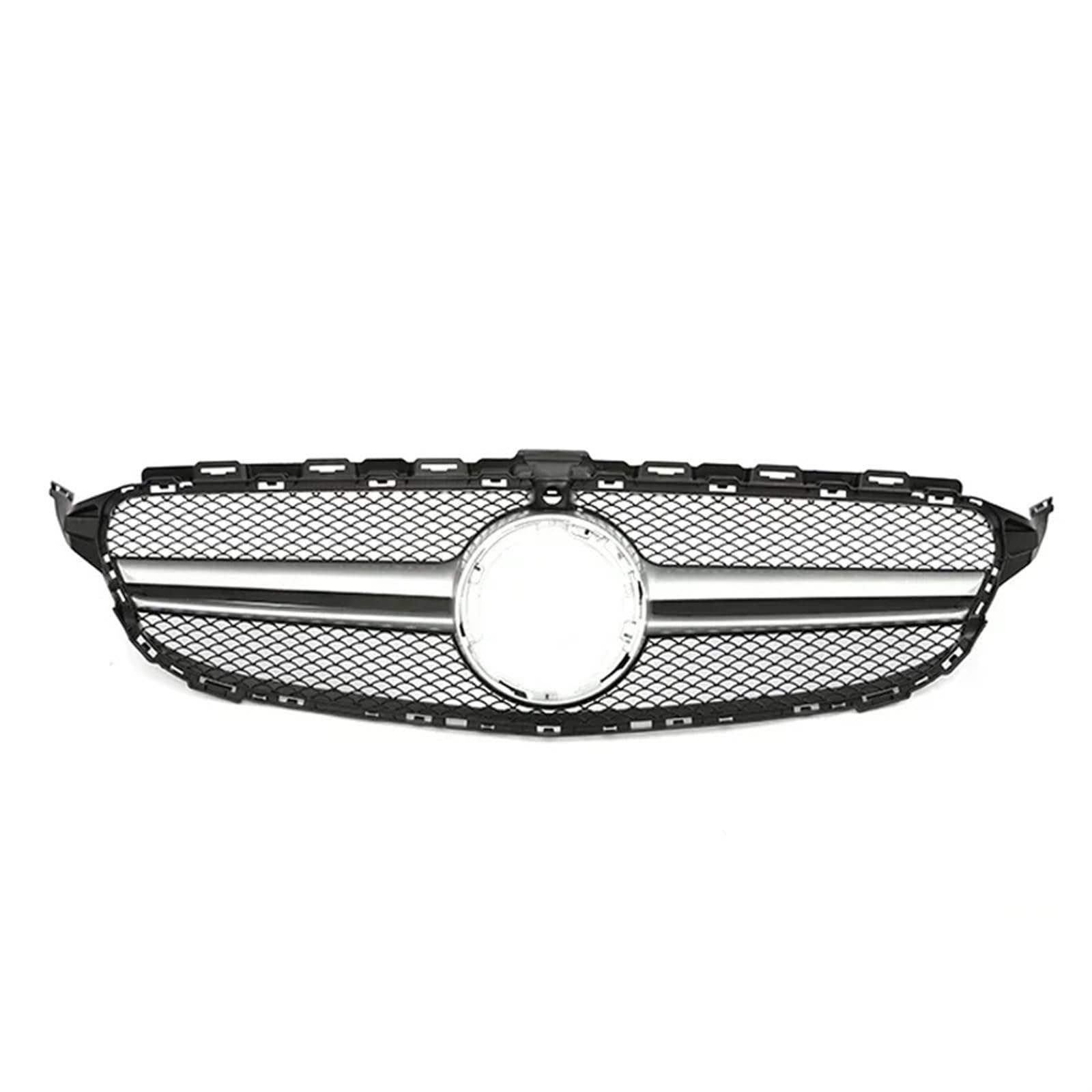 Frontgrill Frontgrill GT Grill Für Benz C Klasse W205 C180 C200 C300 C350 Für AMG Style Parrilla 2014 2015 2016 2017 2018 2019 2020 2021 Diamond Silve Kühlergrill(19-21 Q S with) von ESPYN