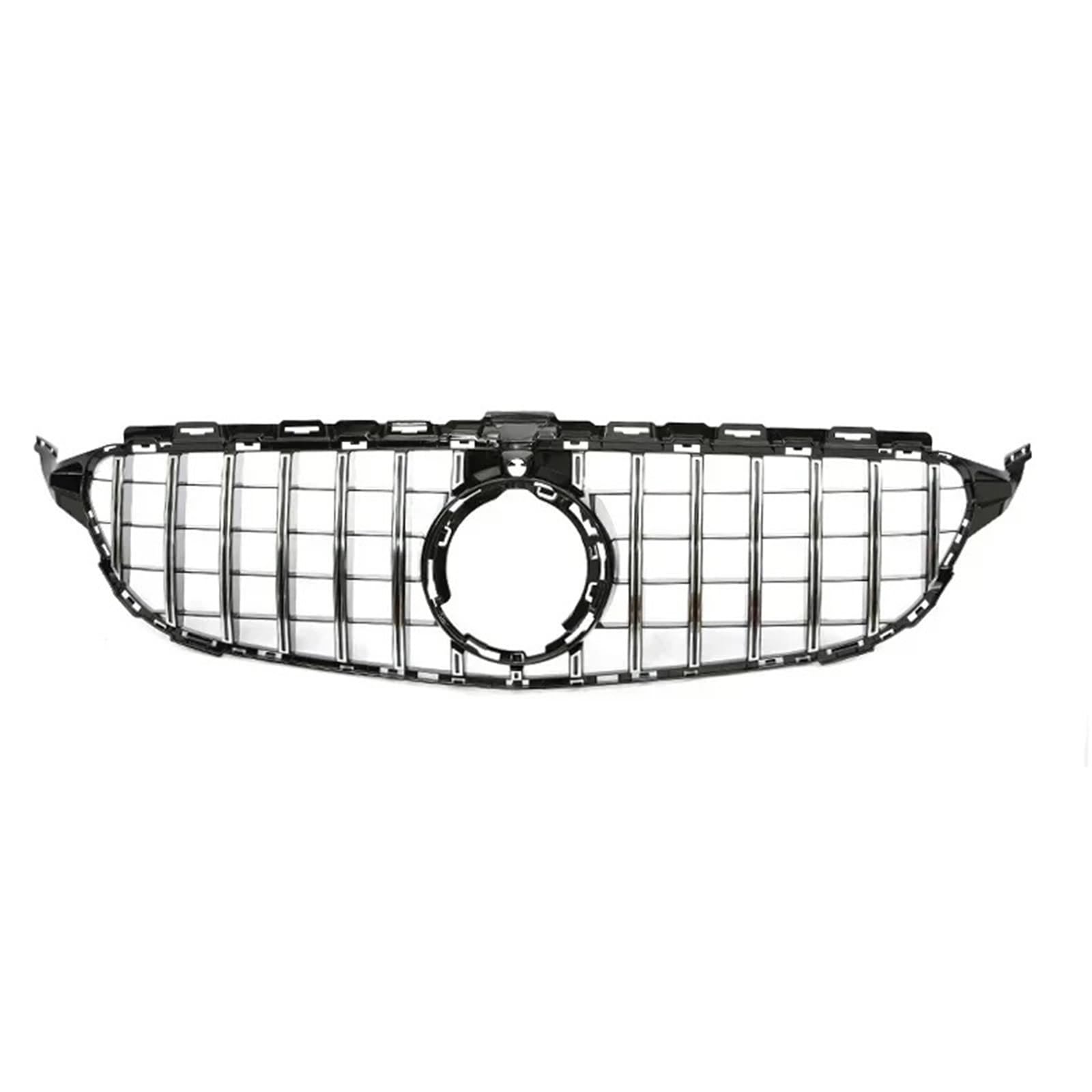 Frontgrill Frontgrill GT Grill Für Benz C Klasse W205 C180 C200 C300 C350 Für AMG Style Parrilla 2014 2015 2016 2017 2018 2019 2020 2021 Diamond Silve Kühlergrill(19-21GT Sliver with) von ESPYN