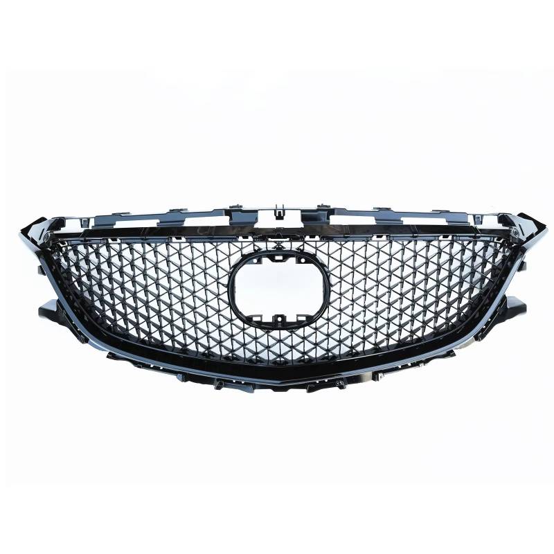 Frontgrill Frontgrill Racing Grills Für Mazda 6 2014 2015 2016 Wabenstil Schwarz Auto Obere Stoßstange Haube Ansaugabdeckung Mesh Kit Gitter Kühlergrill von ESPYN